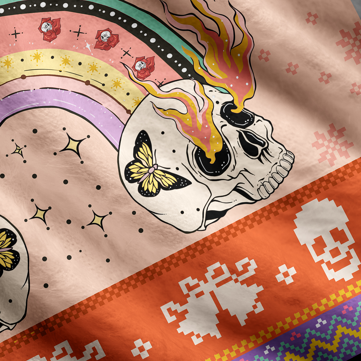 Purplehecate Everything Is Fine Ugly Cardigan Sweaters