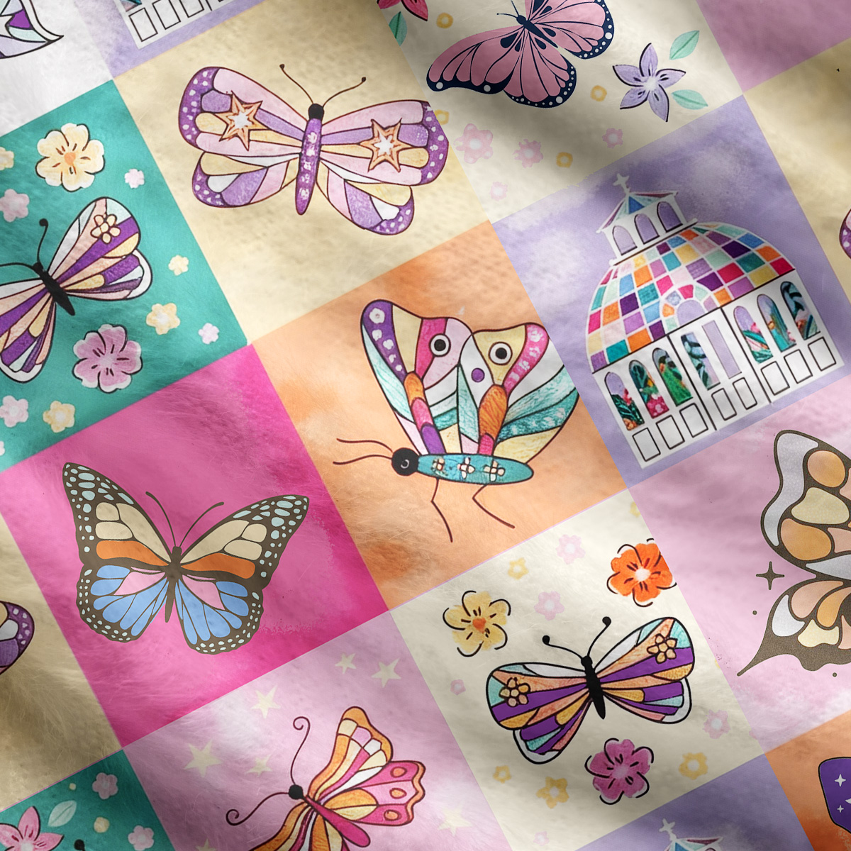 Purplehecate Dreamy Butterfly Garden Ugly Cardigan Sweaters