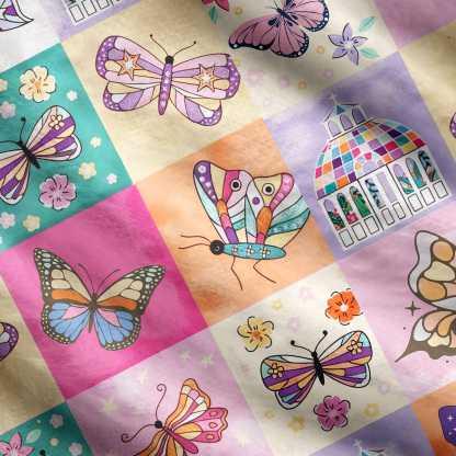 Purplehecate Dreamy Butterfly Garden Ugly Cardigan Sweaters