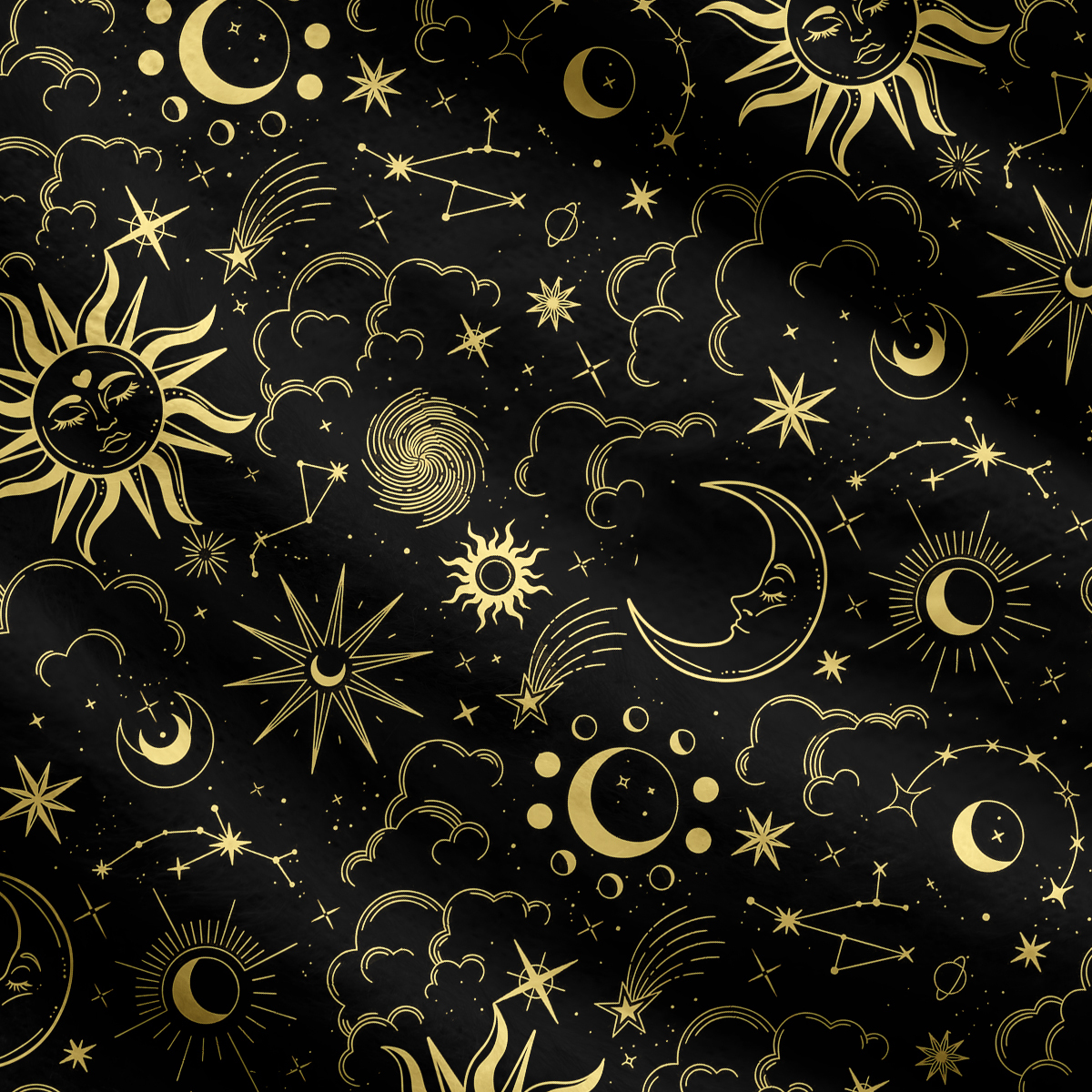 Purplehecate Mysterious Star & Moon Ugly Cardigan Sweaters