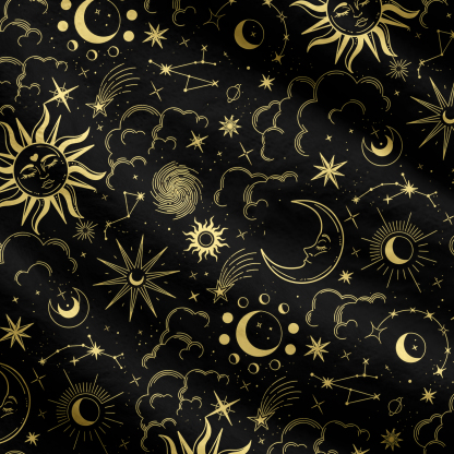 Purplehecate Mysterious Star & Moon Ugly Cardigan Sweaters