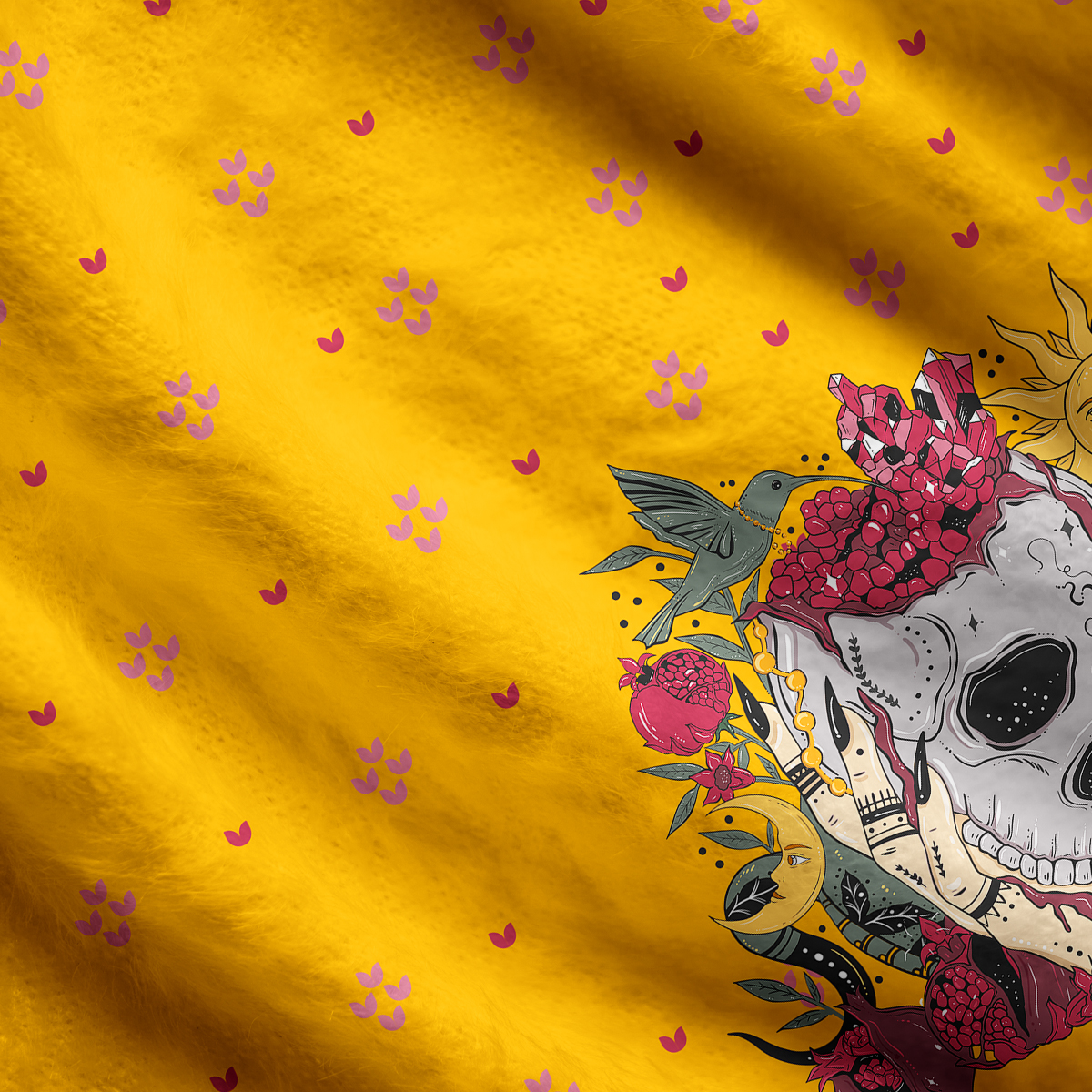 Purplehecate Persephone's Farm Fresh Pomegranates Pick Your Own Ugly Cardigan Sweaters