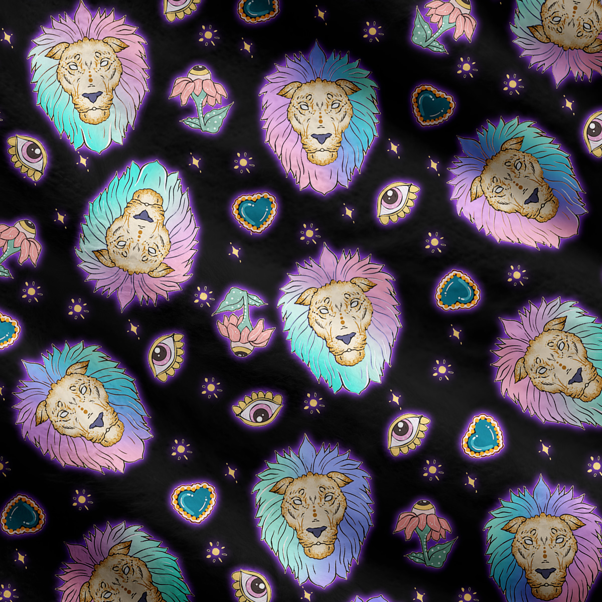 Purplehecate Leo Spirit Zodiac Ugly Cardigan Sweaters