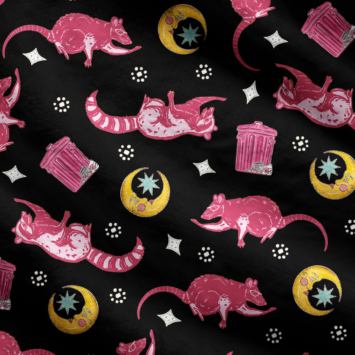 Purplehecate Midnight Raccoon Bandits Ugly Cardigan Sweaters