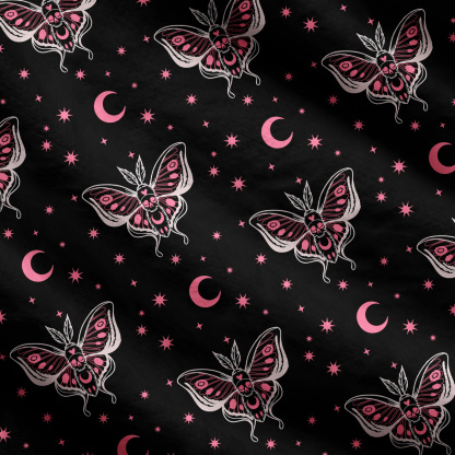 Purplehecate Witchy Lunar Moth Night Ugly Cardigan Sweaters