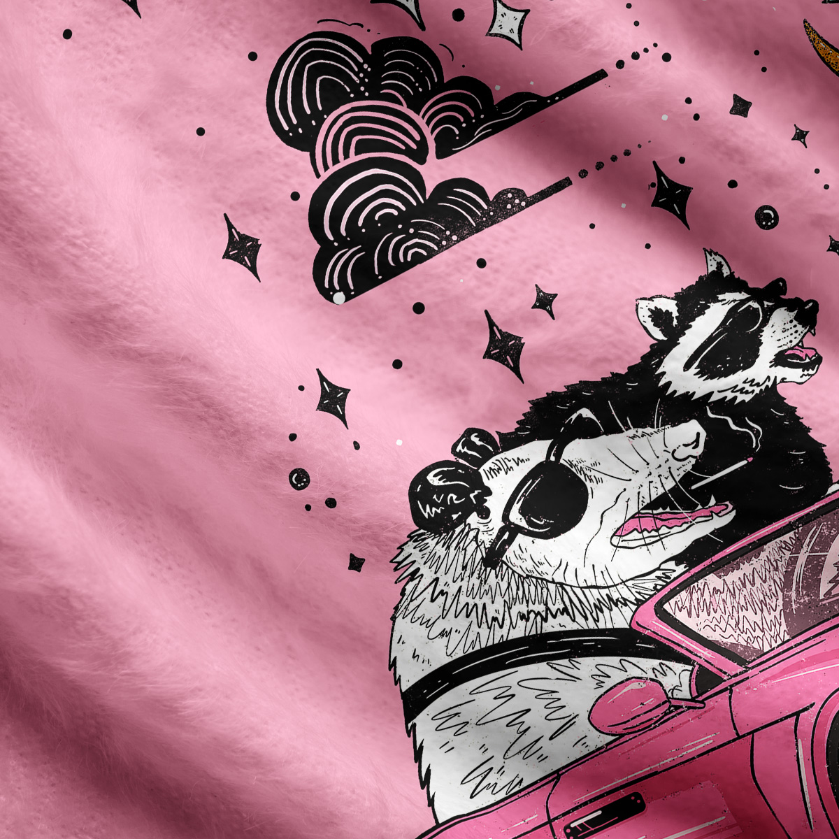 Purplehecate Moonlight Trash Team Ugly Cardigan Sweaters
