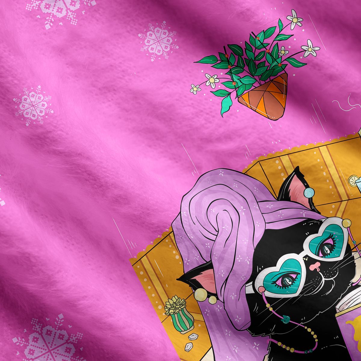 Purplehecate The Reader Cat Tarot  Ugly Cardigan Sweaters