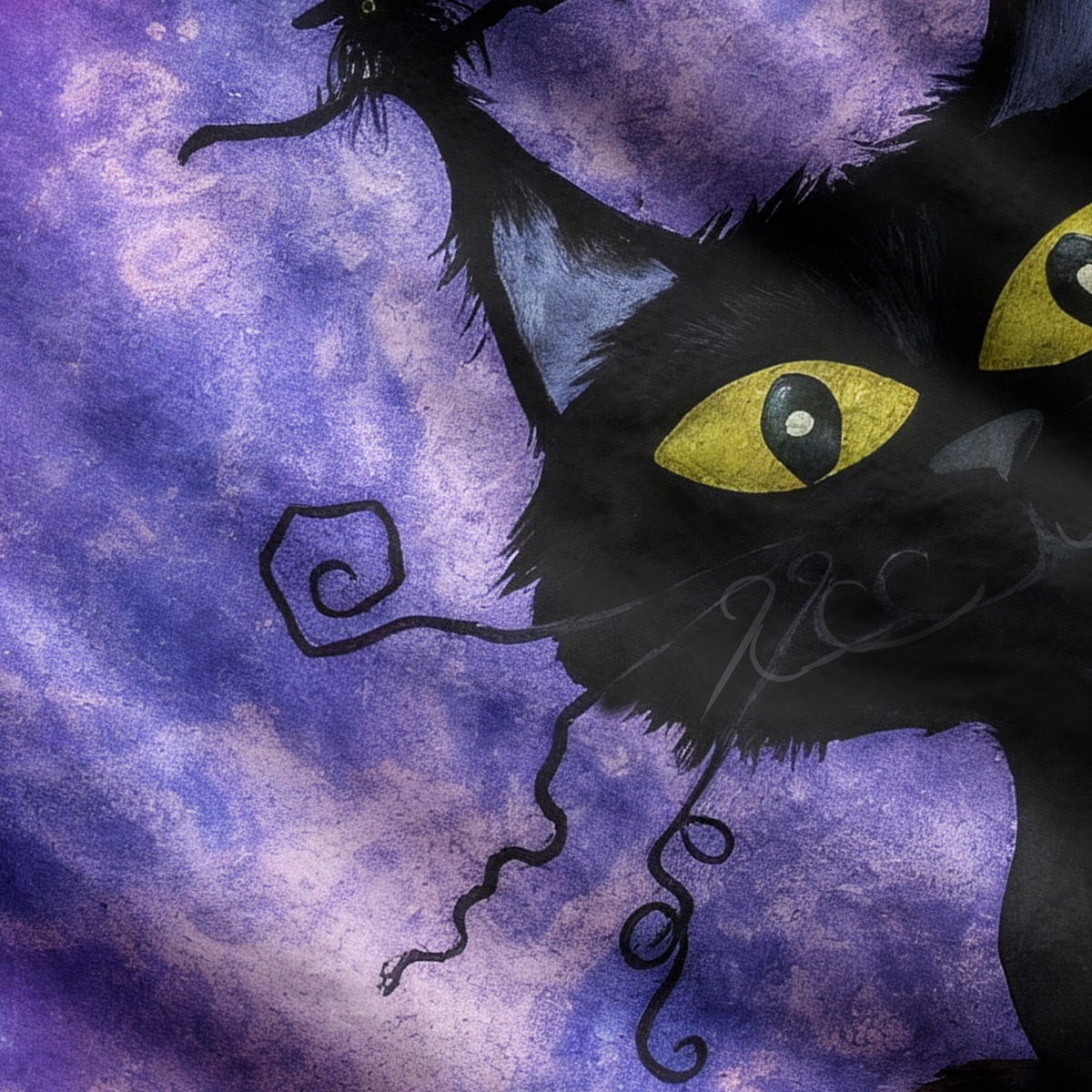 Purplehecate Witchy Cat Whiskers Ugly Cardigan Sweaters
