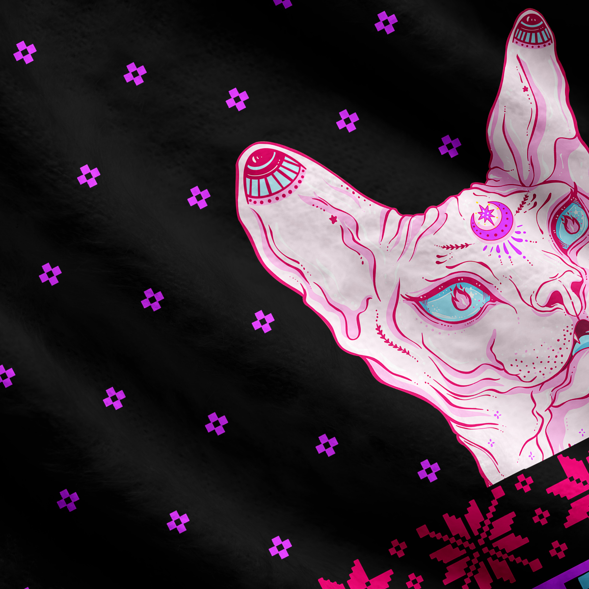 Purplehecate I Said I'm Fine Ugly Cardigan Sweaters