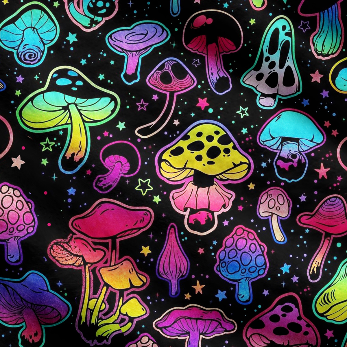 Purplehecate Psychedelic Mushroom Rave Ugly Cardigan Sweaters