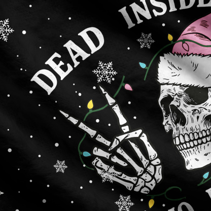 Purplehecate Dead Inside But Jolly AF Christmas Ugly Cardigan Sweaters
