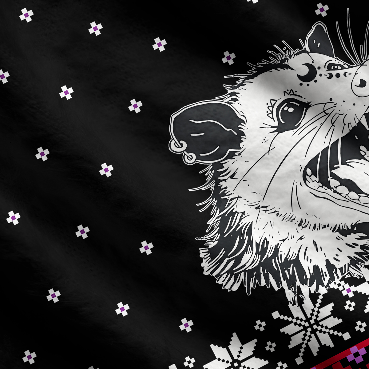 Purplehecate First Of All I'm A Delightful Opossum Ugly Cardigan Sweaters