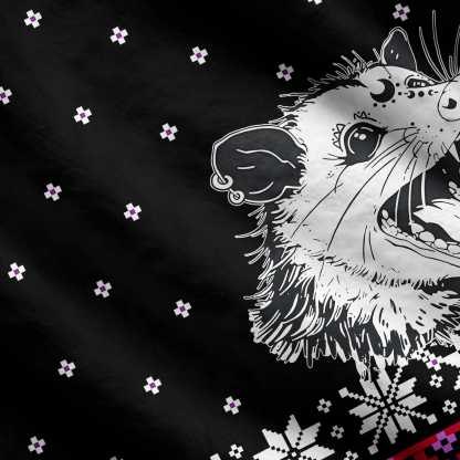 Purplehecate First Of All I'm A Delightful Opossum Ugly Cardigan Sweaters