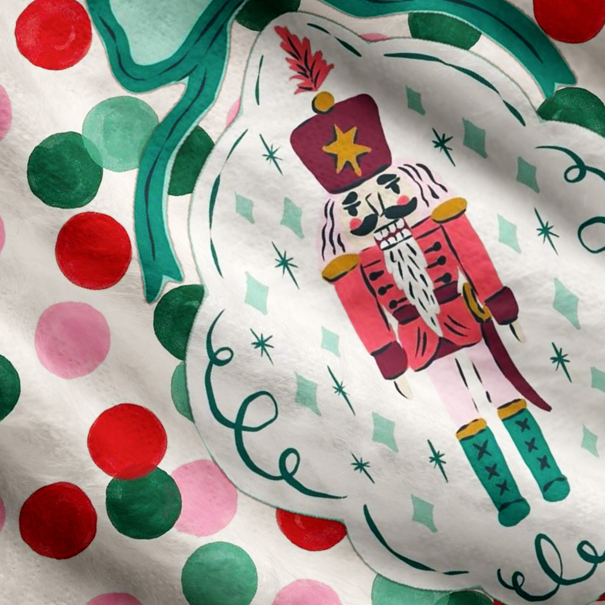 Purplehecate Candy Dot Nutcracker Christmas Ugly Cardigan Sweaters