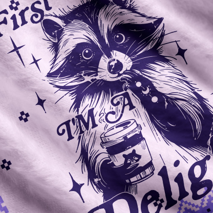 Purplehecate First Of All I'm A Delightful Funny Raccoon Ugly Cardigan Sweaters
