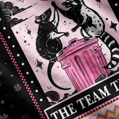 Purplehecate The Team Trash Opossum Tarot Ugly Cardigan Sweaters