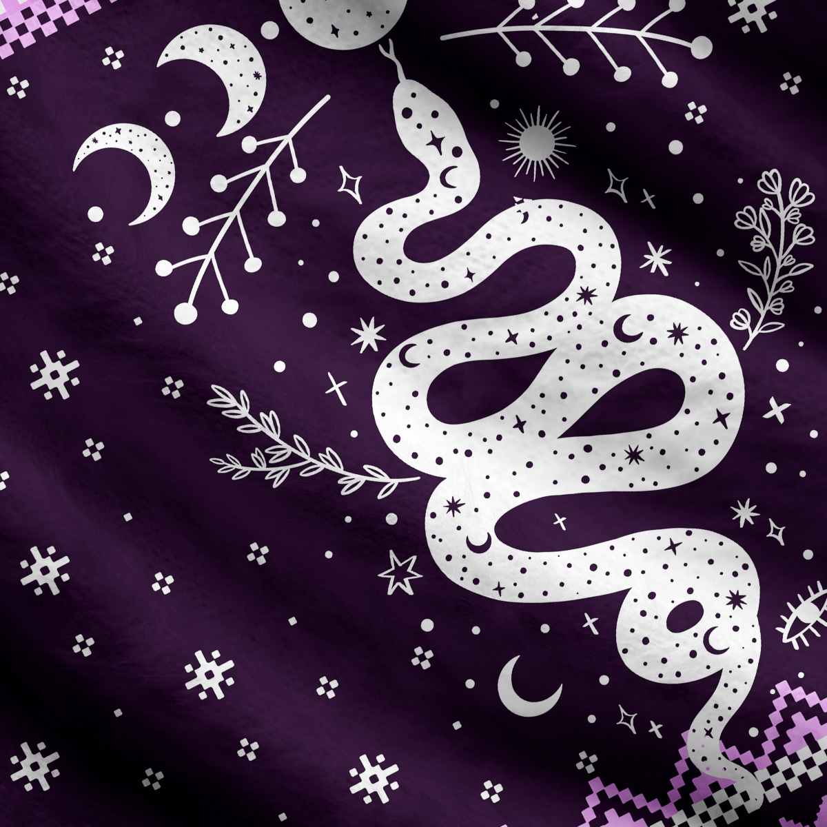 Purplehecate Snake And Moon Phase Comfort Ugly Cardigan Sweaters