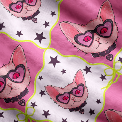 Purplehecate Slightly Wicked Cat Ugly Cardigan Sweaters