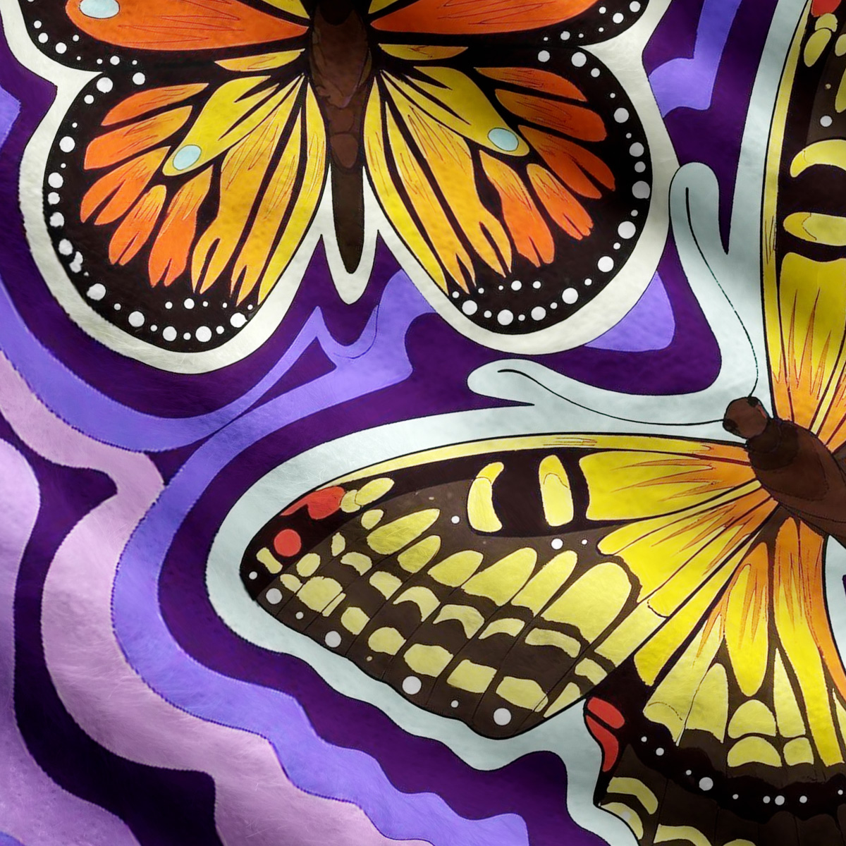 Purplehecate Psychedelic Butterfly Ugly Cardigan Sweaters