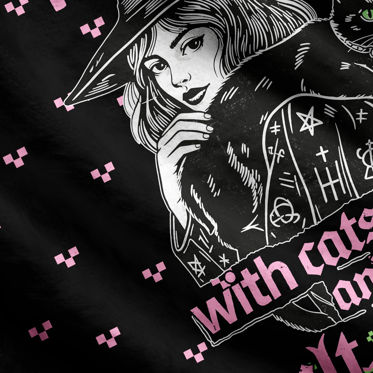 Purplehecate I Find Peace With Cats Music Cult Movies Ugly Cardigan Sweaters