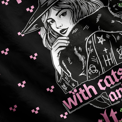 Purplehecate I Find Peace With Cats Music Cult Movies Ugly Cardigan Sweaters