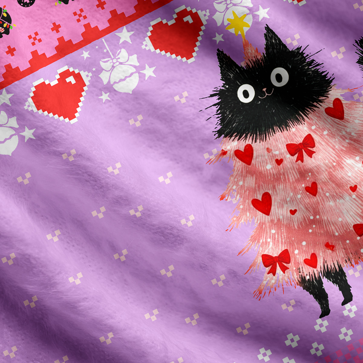 Purplehecate Funny Black Cat in Tree Ugly Cardigan Sweaters