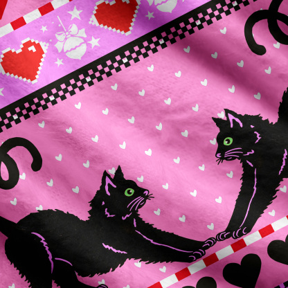 Purplehecate Sweet Black Cat Ugly Cardigan Sweaters