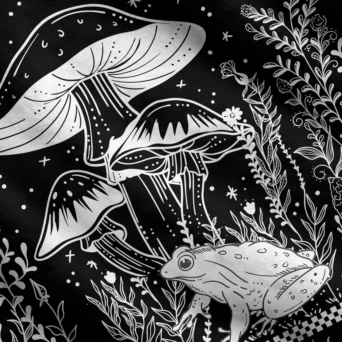 Purplehecate Celestial Frog Mushrooms Ugly Cardigan Sweaters