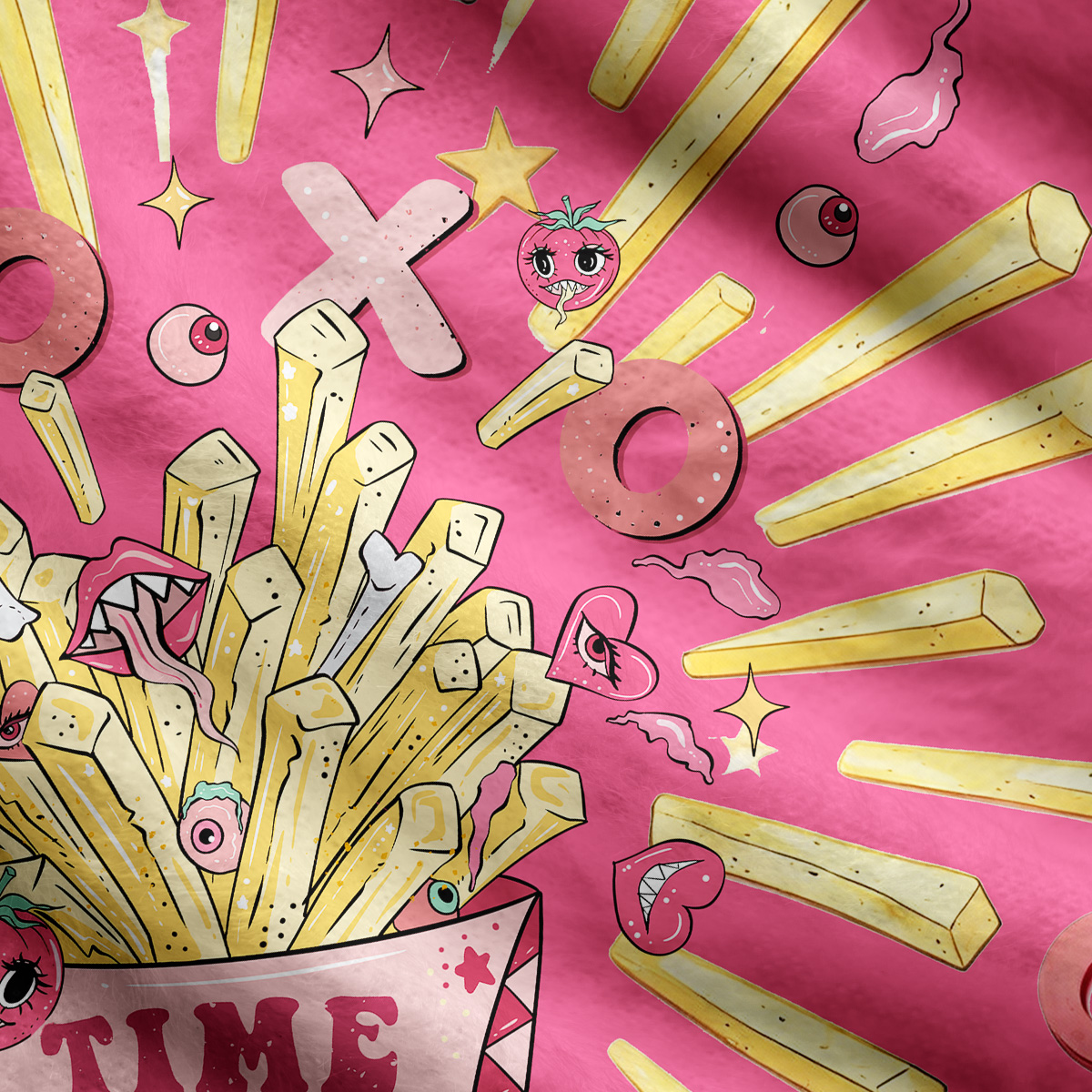 Purplehecate Time Fries When I'm With You Ugly Cardigan Sweaters