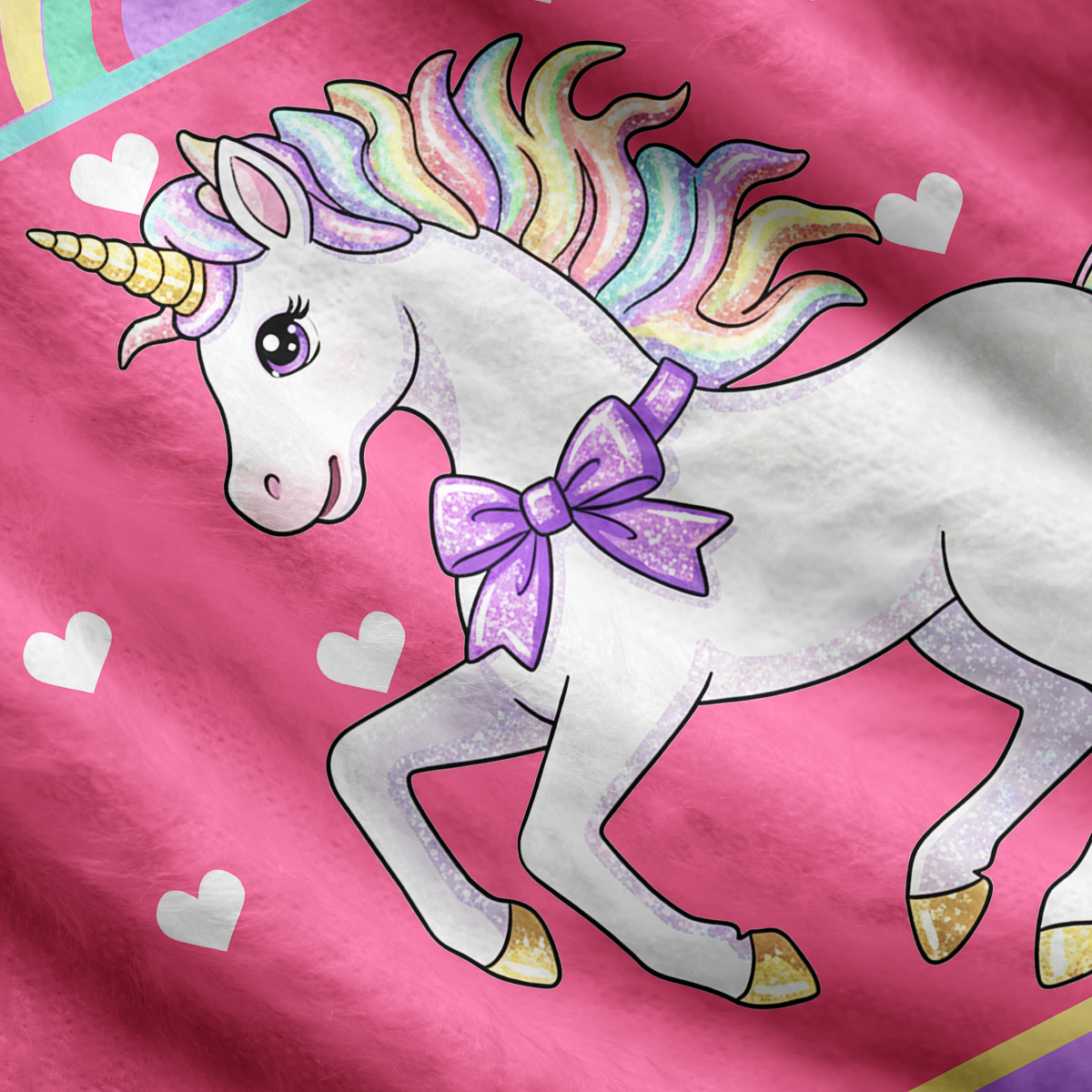 Purplehecate Enchanted Horned Steed Rainbow Ugly Cardigan Sweaters