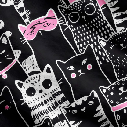 Purplehecate Cute Cat All Over Print Ugly Cardigan Sweaters