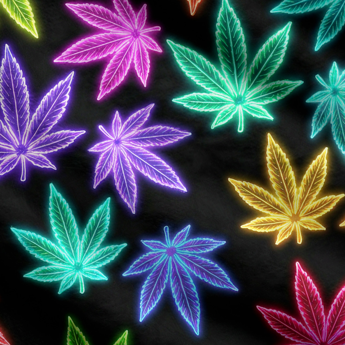 Purplehecate Trippy Weed Ugly Cardigan Sweaters