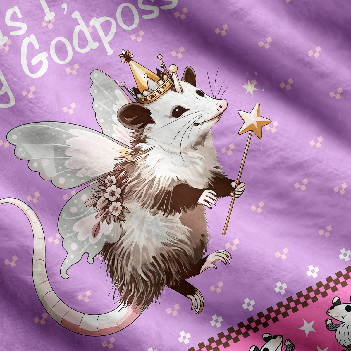 Purplehecate It Is I Your Fairy Godpossum Ugly Cardigan Sweaters