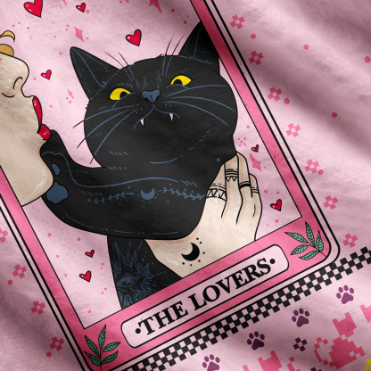 Purplehecate The Lovers Cat  Ugly Cardigan Sweaters