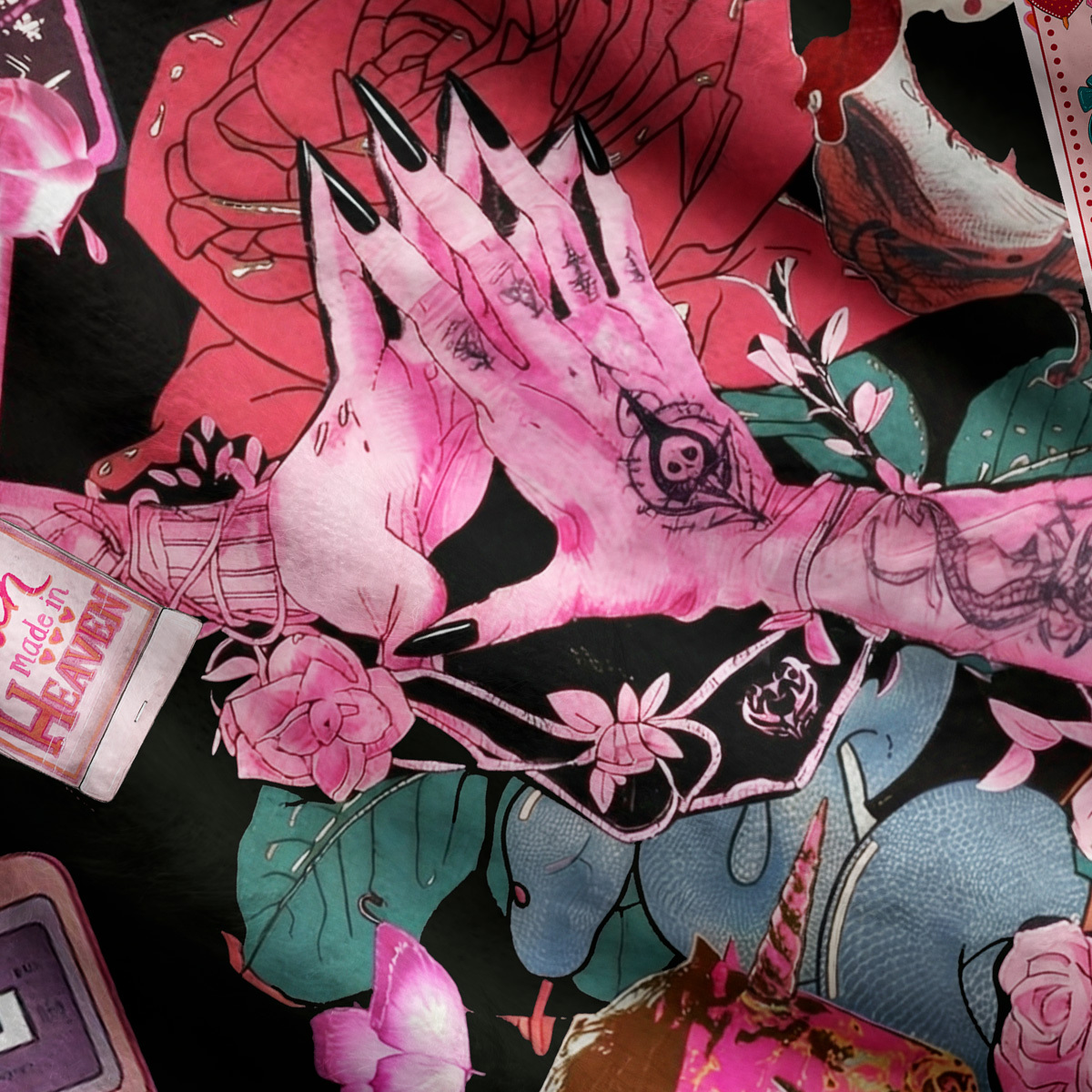 Purplehecate Pink Witch Spell Ugly Cardigan Sweaters
