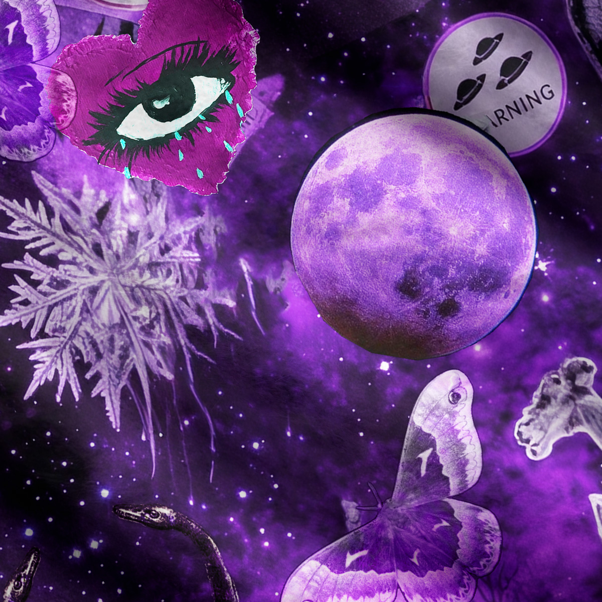 Purplehecate Cosmic Entity Purple Ugly Cardigan Sweaters