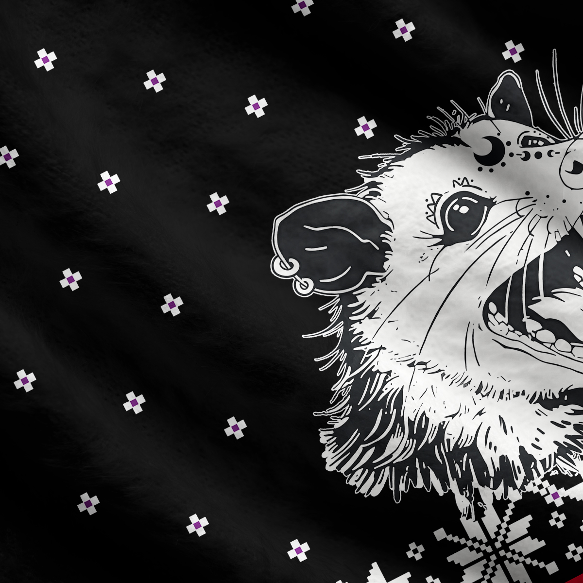 Purplehecate First Of All I'm A Delightful Opossum Ugly Cardigan Sweaters