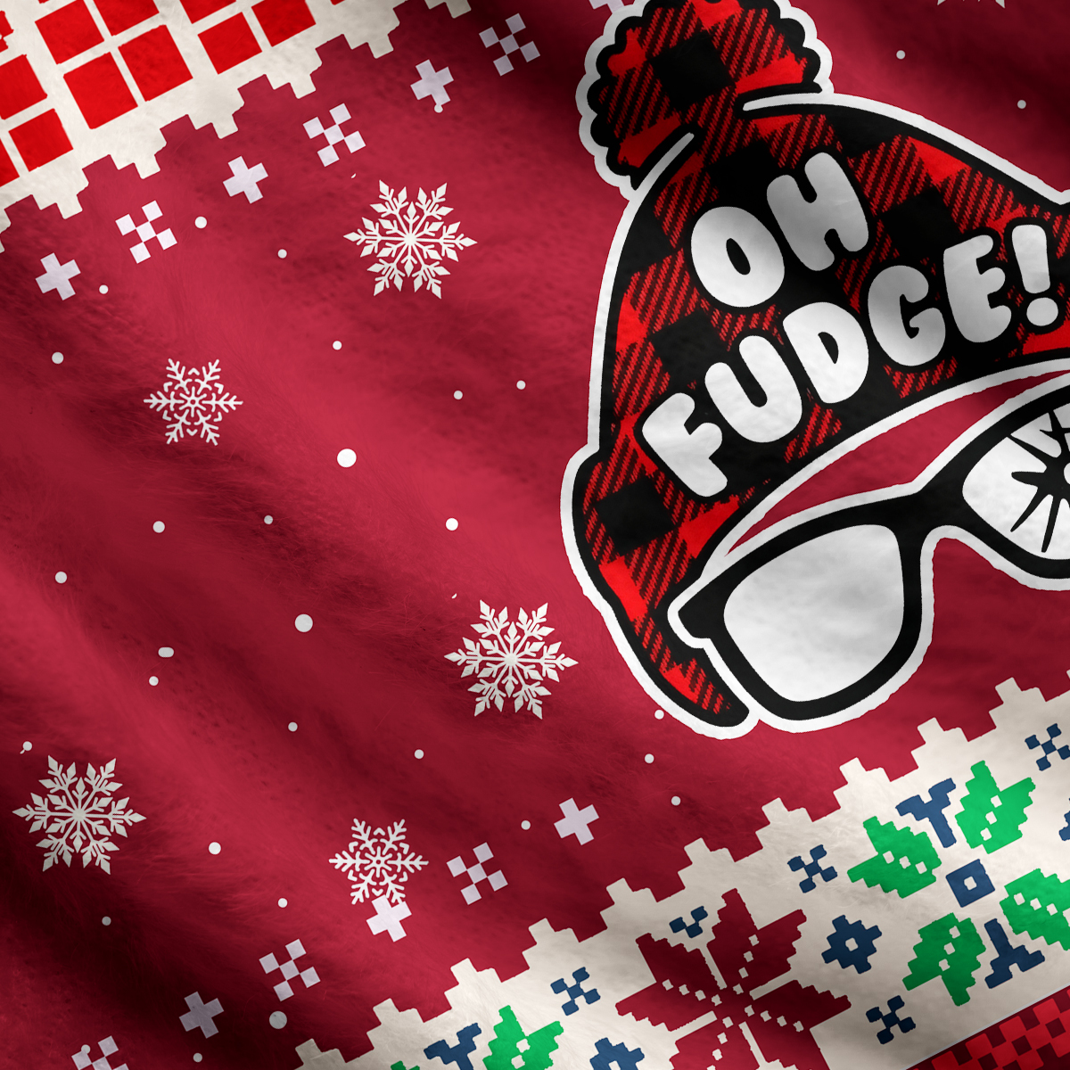 Purplehecate Oh Fudge Christmas Ugly Cardigan Sweaters