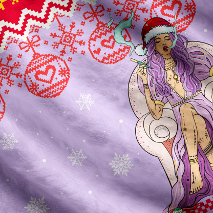Purplehecate The High Priestess Tarot Card Christmas Ugly Cardigan Sweaters