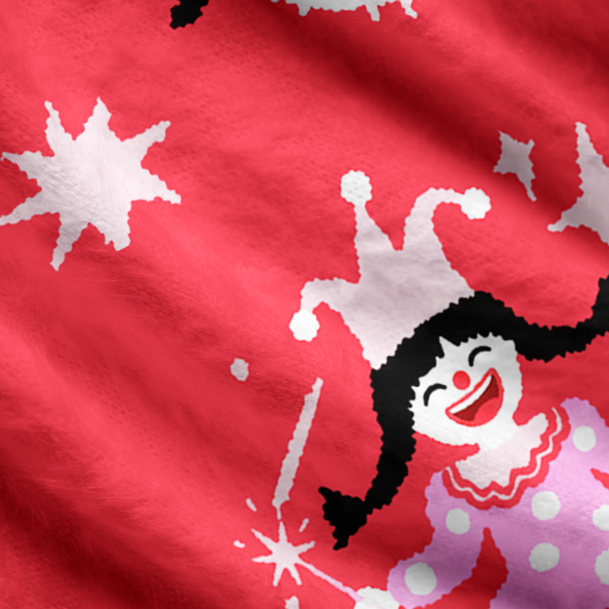 Purplehecate Joyful Circus Girl Ugly Cardigan Sweaters