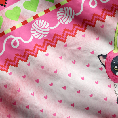 Purplehecate Sweet Cherry Cats Ugly Cardigan Sweaters