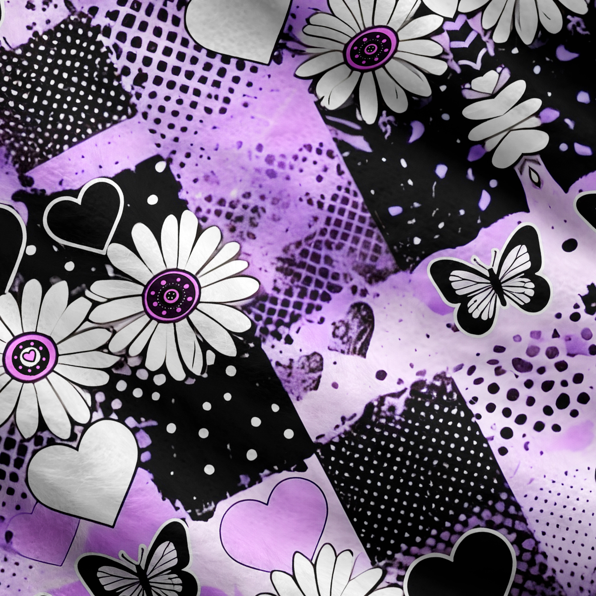 Purplehecate Purple Butterfly Romance Ugly Cardigan Sweaters
