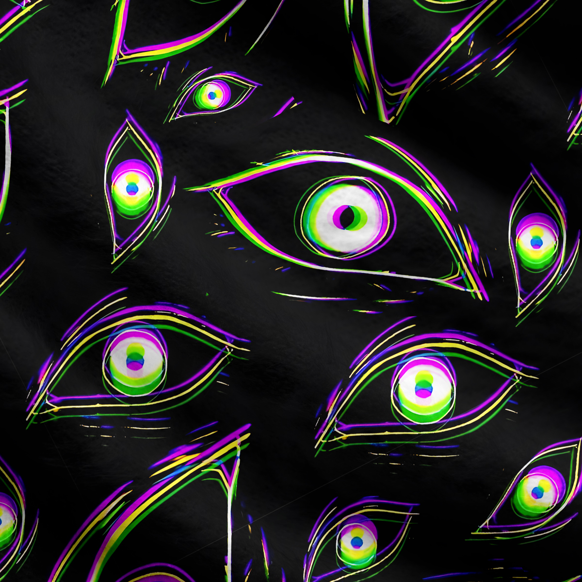 Purplehecate Glitch Vision Ugly Cardigan Sweaters