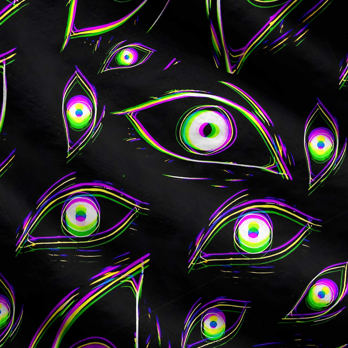 Purplehecate Glitch Vision Ugly Cardigan Sweaters