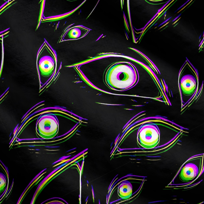Purplehecate Glitch Vision Ugly Cardigan Sweaters