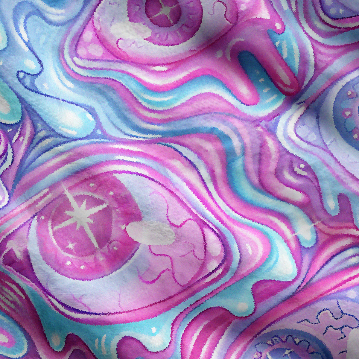 Purplehecate Pastel Flow Ocular Ugly Ugly Cardigan Sweaters