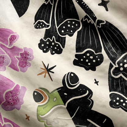 Purplehecate Dual-Tone Frog Garden Ugly Cardigan Sweaters