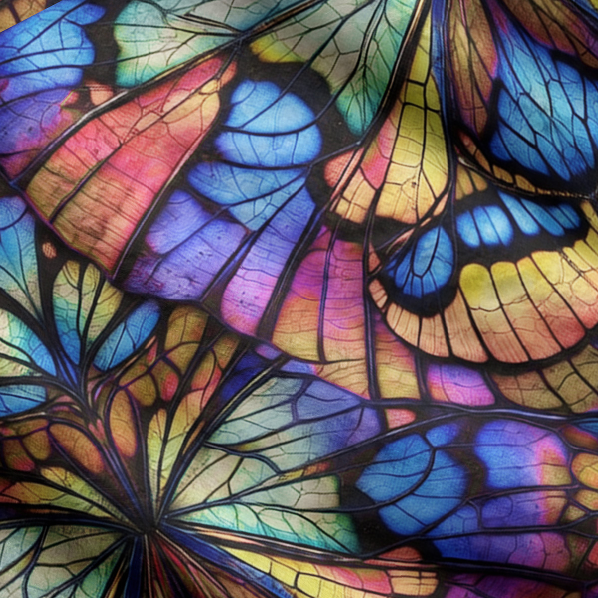 Purplehecate Colorful Butterfly Wing Pattern Ugly Cardigan Sweaters