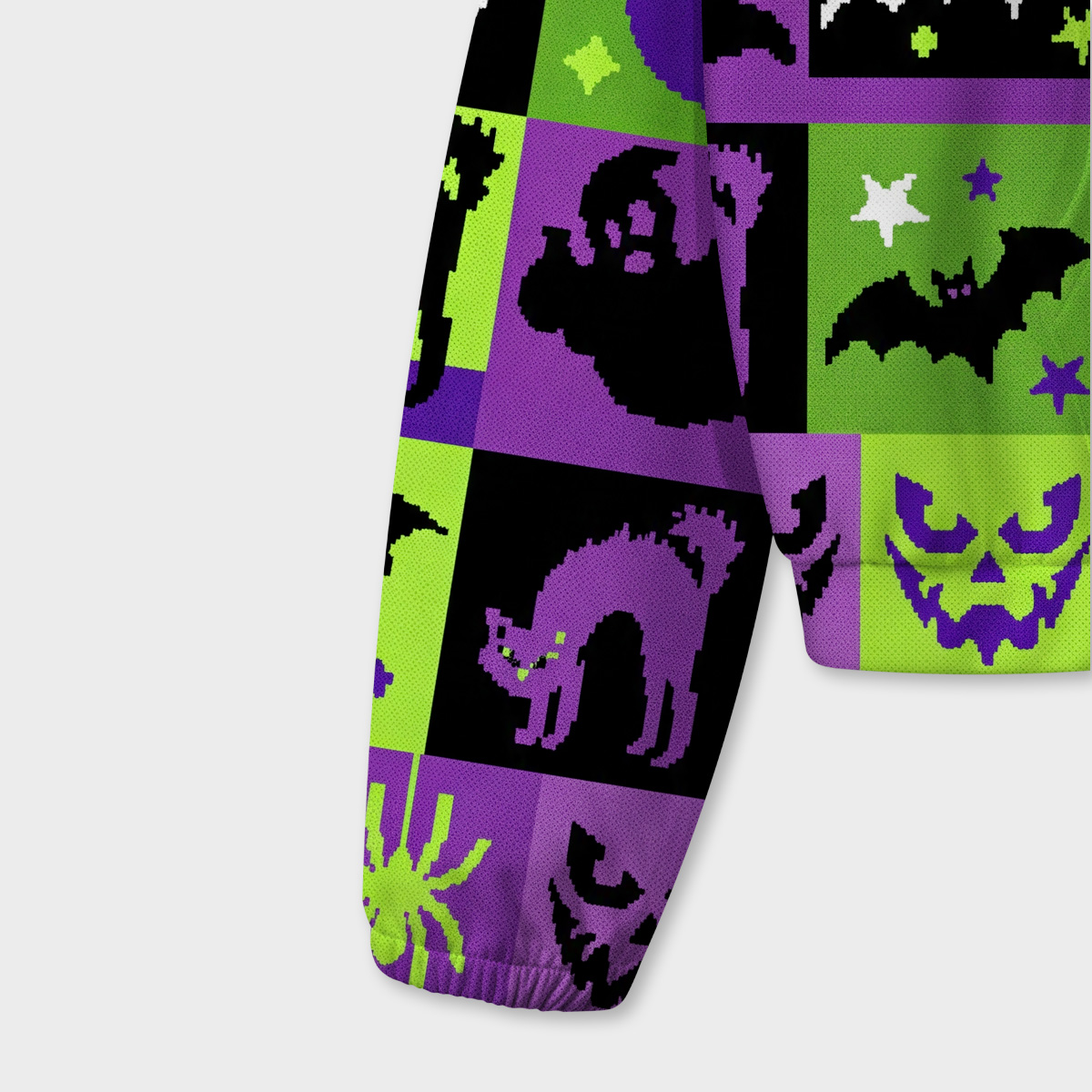 Purplehecate Spooky Patchwork Halloween All-Over Print Hoodie