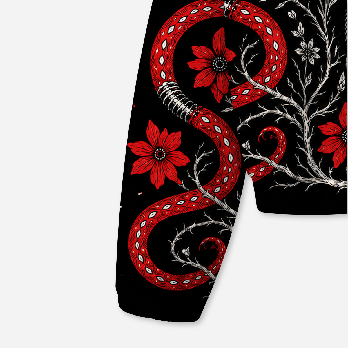 Purplehecate Blood Moon Third‑Eye Black Cat All-Over Print Hoodie